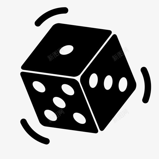 骰子随机概率图标svg_新图网 https://ixintu.com 机会 概率 游戏 赌博 随机 预测 骰子