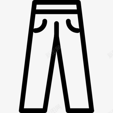 牛仔裤线条图标下裤装图标