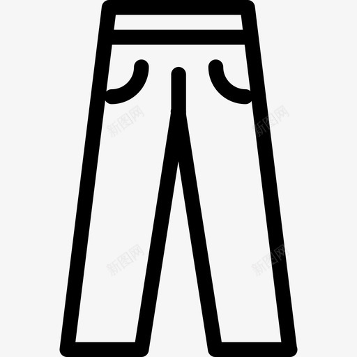 牛仔裤线条图标下裤装svg_新图网 https://ixintu.com 下裤装 外形 服装和配件 款式 潮流 牛仔裤 男式 线条图标 造型师