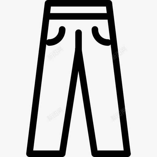 牛仔裤线条图标下裤装svg_新图网 https://ixintu.com 下裤装 外形 服装和配件 款式 潮流 牛仔裤 男式 线条图标 造型师