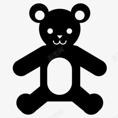 泰迪熊毛绒动物毛绒玩具图标图标