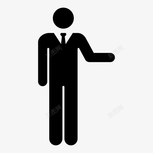 男士西装指点图标svg_新图网 https://ixintu.com 人物 右指 商务人士单身男女 手势 指点 男士 花式 西装