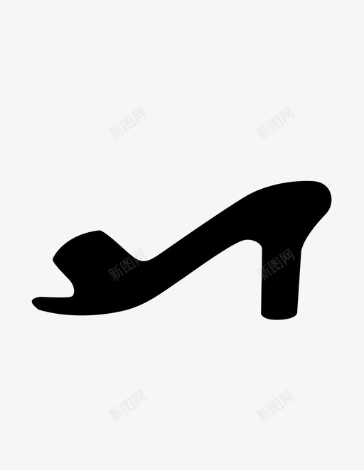 高跟鞋鞋凉鞋图标svg_新图网 https://ixintu.com 凉鞋 时尚 正式服装 正式造型 花式鞋 鞋 鞋类 高跟鞋