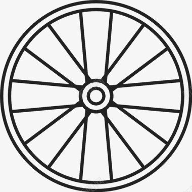 自行车车轮轮胎辐条图标图标