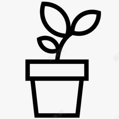 植物种植植物盆图标图标