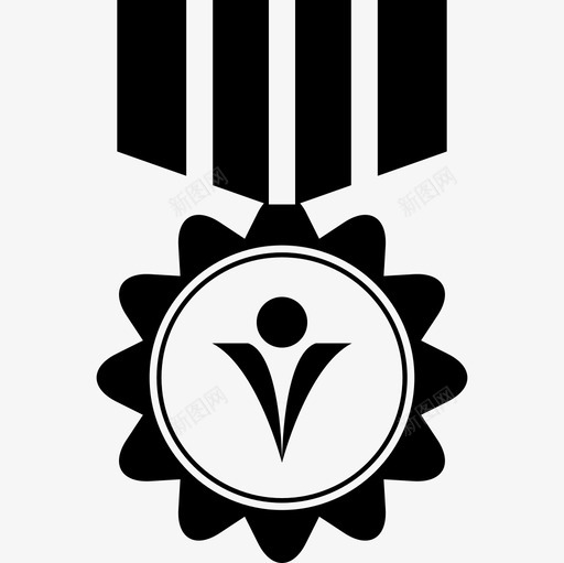 带符号的勋章变体勋章图标svg_新图网 https://ixintu.com 勋章 带符号的勋章变体