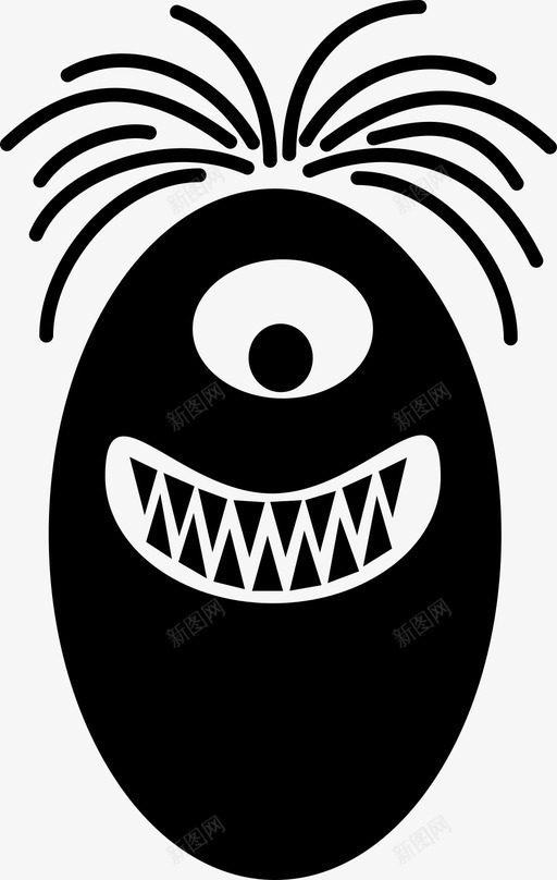 怪物角色生物图标svg_新图网 https://ixintu.com 奇怪 怪兽 怪异 怪物 独眼巨人 生物 角色