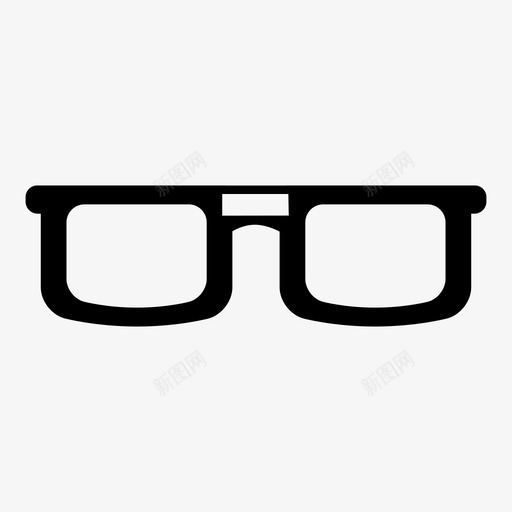 眼镜视力镜框图标svg_新图网 https://ixintu.com 书呆子 光学 眼镜 视力 镜框