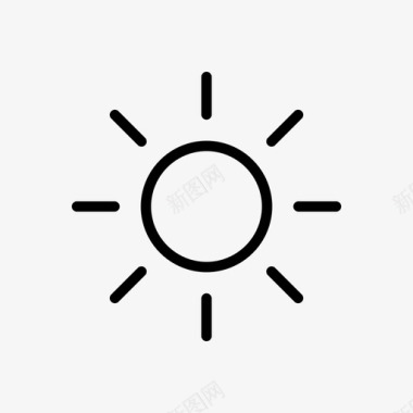 太阳天气状况日照图标图标