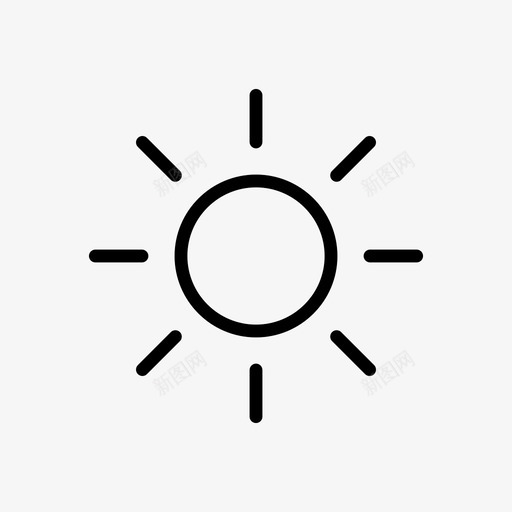 太阳天气状况日照图标svg_新图网 https://ixintu.com 100days项目 100icons100days Beccoashea 天气状况 天气预报 太阳 日照 晴天