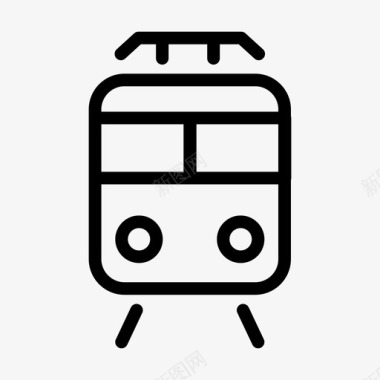 有轨电车火车旅行运输图标图标
