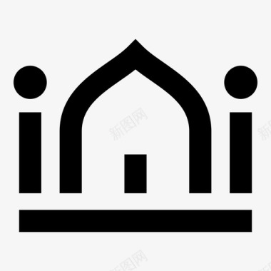 清真寺阿拉伯式建筑伊斯兰教图标图标