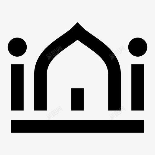 清真寺阿拉伯式建筑伊斯兰教图标svg_新图网 https://ixintu.com 伊斯兰教 宗教 崇拜 泰姬陵 清真寺 穆斯林 阿拉伯式建筑