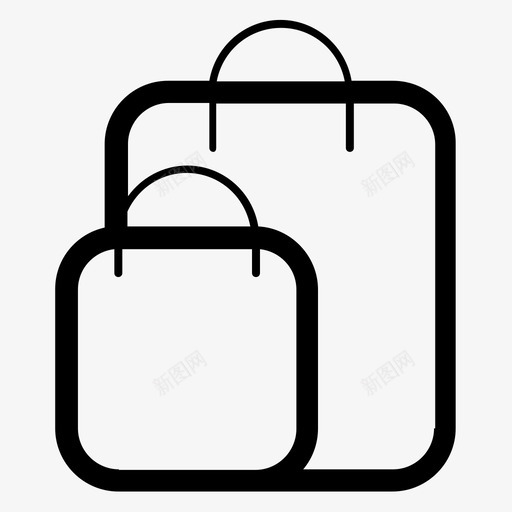 购物袋商品购买图标svg_新图网 https://ixintu.com 商品 礼品 购买 购物者 购物袋