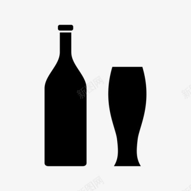饮料酒瓶烈酒图标图标