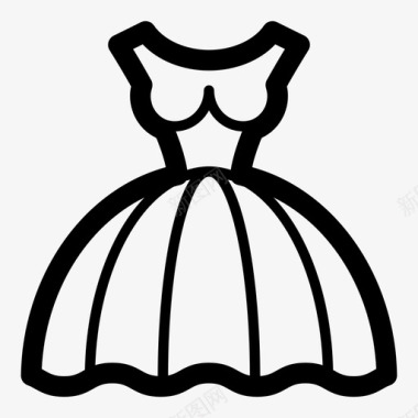 礼服婚礼衣柜图标图标