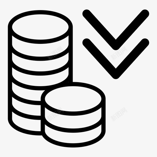 硬币交易出售图标svg_新图网 https://ixintu.com 交易 价格 低 出售 市场 成本 硬币 货币 费用 降价