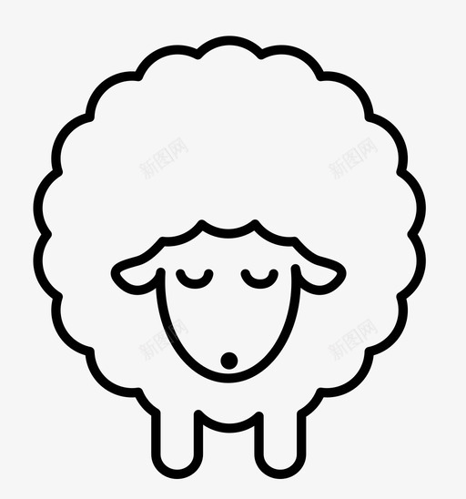 绵羊动物农场图标svg_新图网 https://ixintu.com 农场 农场动物 动物 动物群 毛皮 毛绒动物 绵羊 羊毛