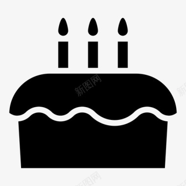 生日蛋糕请客甜点图标图标