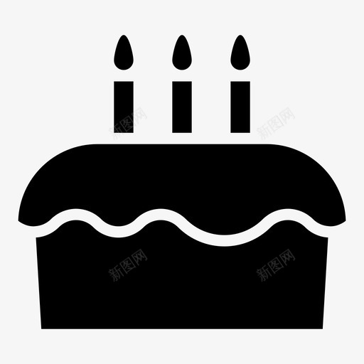 生日蛋糕请客甜点图标svg_新图网 https://ixintu.com 点心 烘焙好的 甜点 生日蛋糕 请客 面包房 食物