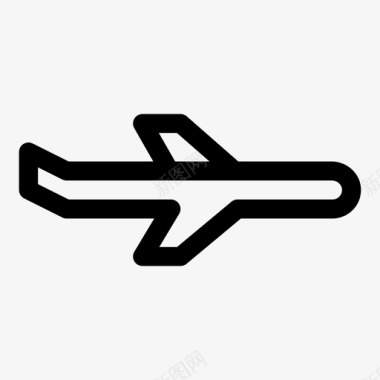 飞机巡航旅程线路图标图标