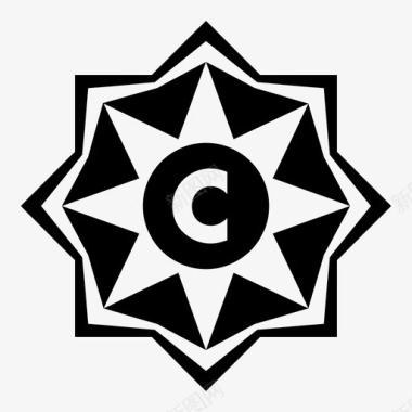 c级徽章盾牌和徽章图标图标