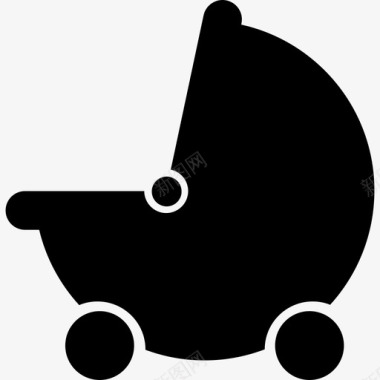婴儿黑色婴儿推车运输婴儿包2图标图标