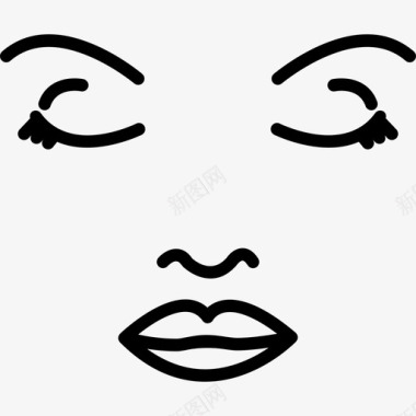 女人的脸轮廓人身体部位图标图标