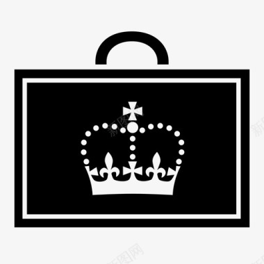 公文包英国预算皇室图标图标