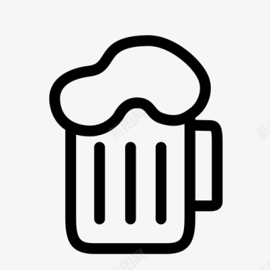 啤酒烈酒社交图标图标