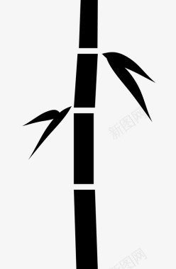 竹子树叶植物图标图标