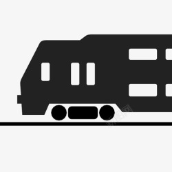 双层车火车旅行车旅行图标高清图片