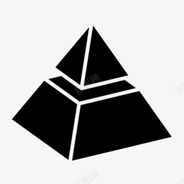金字塔分割移动部分图标图标