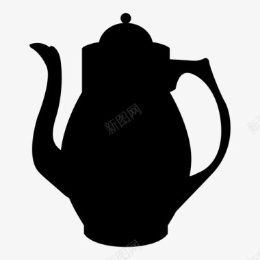 茶传统茶壶图标图标