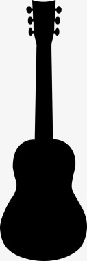 原声吉他轮廓音乐家图标图标