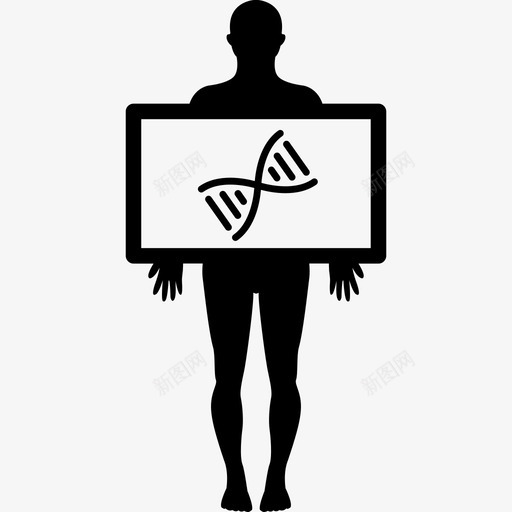 展示DNA结构医学身体部位的男性剪影图标svg_新图网 https://ixintu.com 医学 展示DNA结构 身体部位的男性剪影