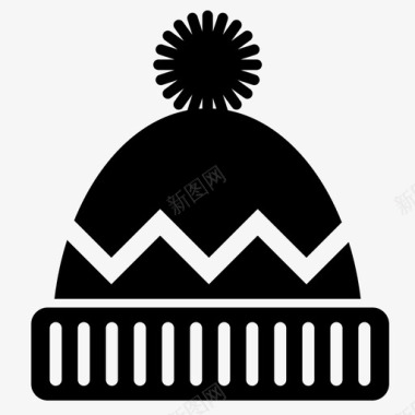 帽子羊毛帽子冬天图标图标