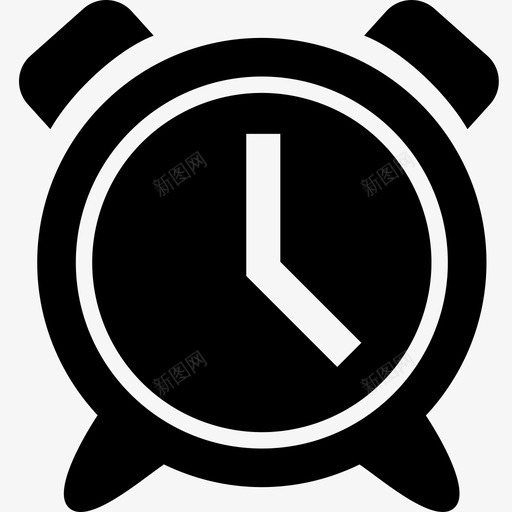闹钟警报早晨图标svg_新图网 https://ixintu.com 提醒 早晨 时间 警报 计时器 起床 闹钟