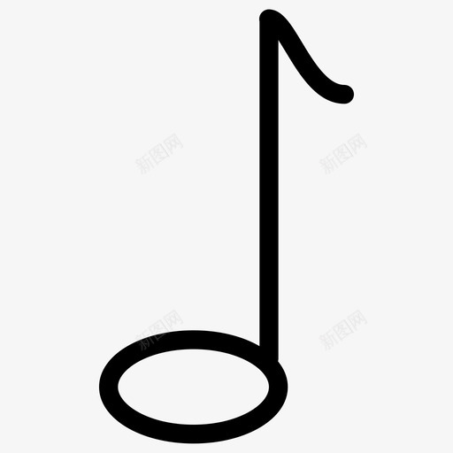音符声音符号图标svg_新图网 https://ixintu.com 乐器 声音 形状 插图 符号 线图标 音符