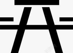 国家公园服务野餐桌野营食物图标高清图片