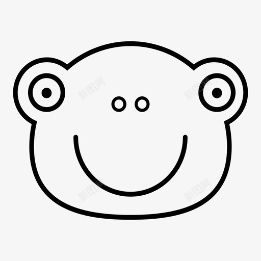 青蛙微笑笑脸图标svg_新图网 https://ixintu.com 微笑 快乐 情绪 笑脸 表情 青蛙 高兴