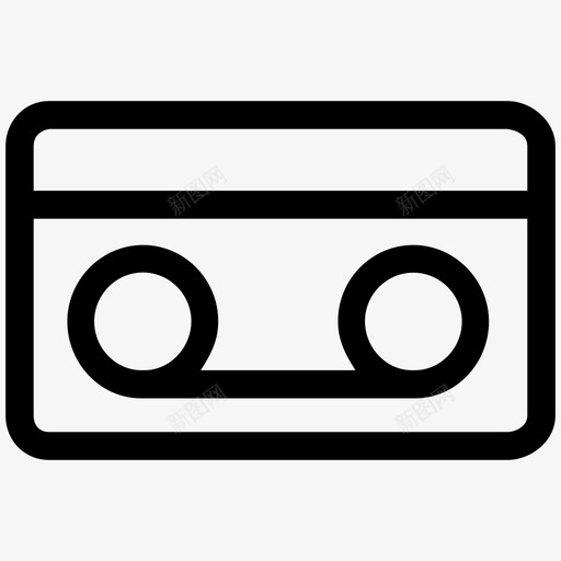 盒式磁带音乐磁带声音图标svg_新图网 https://ixintu.com 声音 录音 混合磁带 盒式磁带 音乐磁带 音频