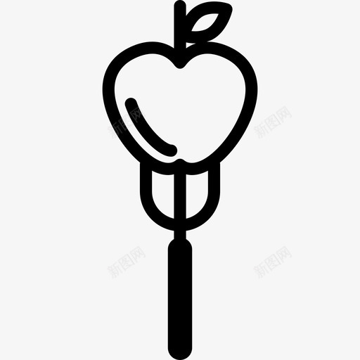 叉子上的苹果食物药品和健康图标svg_新图网 https://ixintu.com 叉子上的苹果 药品和健康 食物