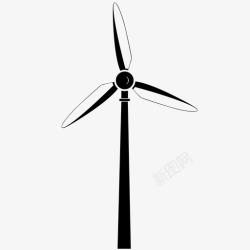 电场风车风电场风能图标高清图片