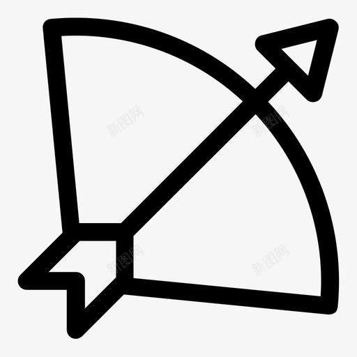 弓带边框弓和箭头图标svg_新图网 https://ixintu.com 卷曲 图形 图标 带边框 弓 弓和箭头 形状 简单 简单的卷曲图标 线条