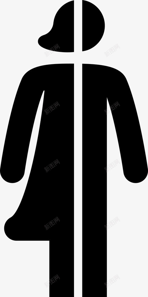 中性变性洗手间标志图标svg_新图网 https://ixintu.com 中性 人 变性 女 洗手间标志 浴室标志 男