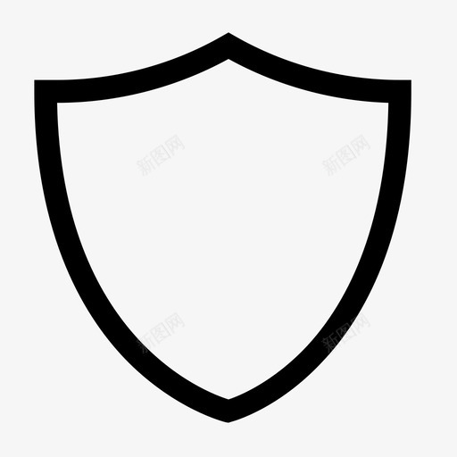 盾图标线svg_新图网 https://ixintu.com 中世纪 中世纪盾 保护 图形 图标 安全 家庭徽章 形状 盾 简单的卷曲图标 线