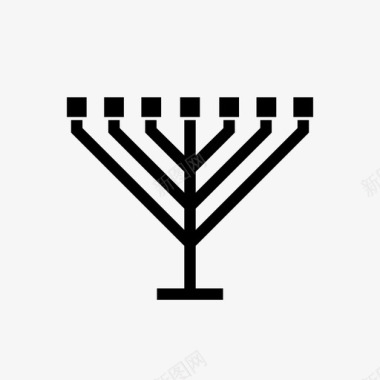 烛台光明犹太教图标图标