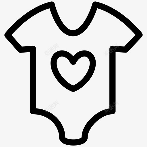 一件款式婴儿图标svg_新图网 https://ixintu.com 一件 女孩 婴儿 孩子 心脏 时尚 款式 男孩 衣服 衣服和配件