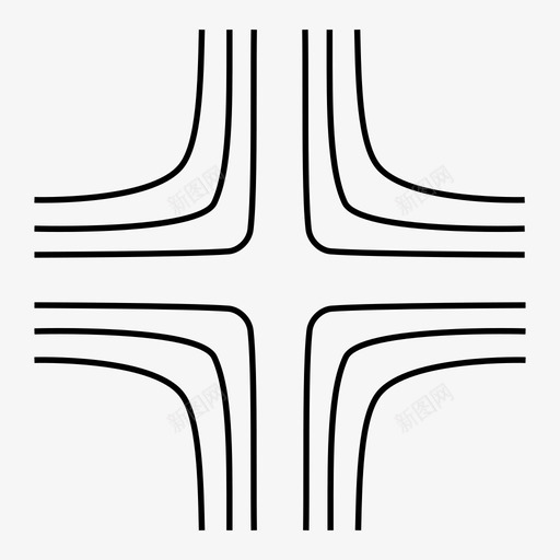 十字形主题形状图标svg_新图网 https://ixintu.com 主题 几何 十字形 形状 数学 数学主题 数学家 数学形状 直线